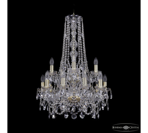 Подвесная люстра Bohemia Ivele Crystal 1411/10+5/195/h-83/2d G Подвесная люстра Bohemia Ivele Crystal 1411/10+5/195/h-83/2d G