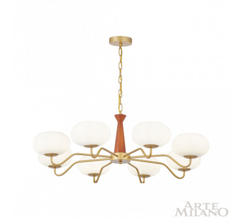 Подвесная люстра Arte Milano Napoli 310166/D900/8 BS/WD Подвесная люстра Arte Milano Napoli 310166/D900/8 BS/WD