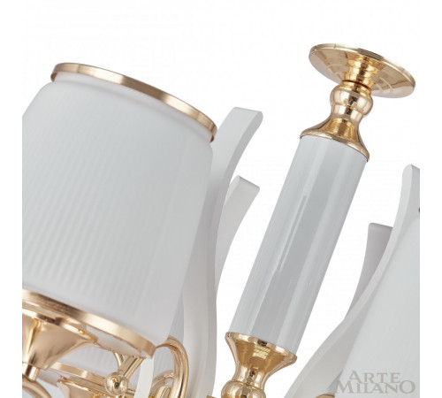 Подвесная люстра Arte Milano Florentia-3857 303857/8 Wh/Gd Подвесная люстра Arte Milano Florentia-3857 303857/8 Wh/Gd