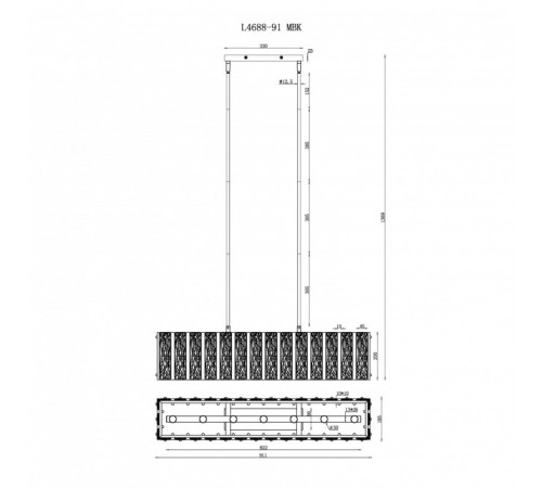 Подвесная люстра iLamp Panorama L4688-91 MBK Подвесная люстра iLamp Panorama L4688-91 MBK