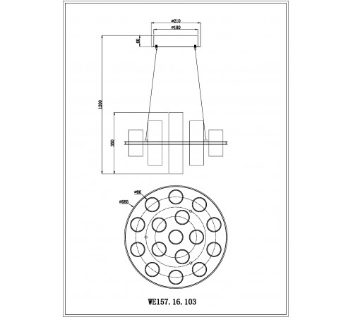 Подвесная люстра Wertmark Paula WE157.16.103 Подвесная люстра Wertmark Paula WE157.16.103