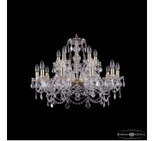Подвесная люстра Bohemia Ivele Crystal 1411/10+5/240 G Leafs