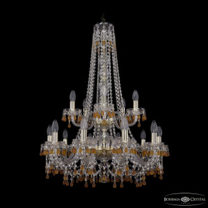 Подвесная люстра Bohemia Ivele Crystal 1410/10+5/240/h-91/2d G V1003
