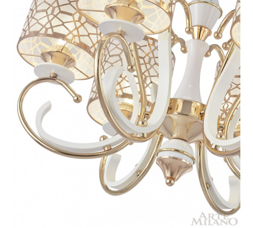 Подвесная люстра Arte Milano Florentia-1237 301237/6 Wh/Gd Подвесная люстра Arte Milano Florentia-1237 301237/6 Wh/Gd