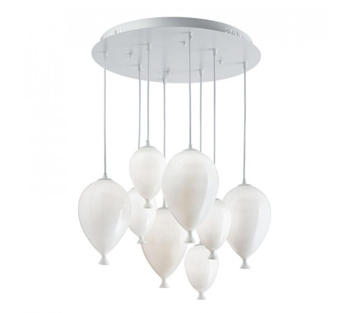 Подвесная люстра Ideal Lux Clown SP8 Bianco 100883 Подвесная люстра Ideal Lux Clown SP8 Bianco 100883