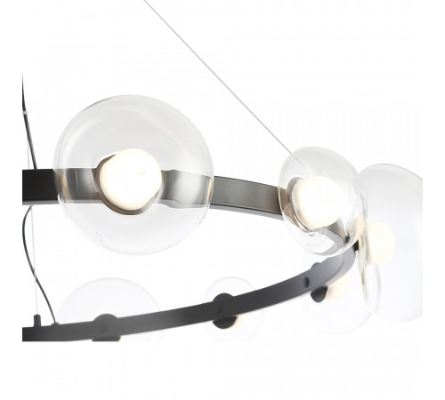 Подвесная люстра Crystal Lux BOSQUE SP12 BLACK/TRANSPARENT Подвесная люстра Crystal Lux BOSQUE SP12 BLACK/TRANSPARENT