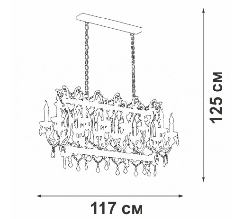 Подвесная люстра Vitaluce V5814-7/14 Подвесная люстра Vitaluce V5814-7/14