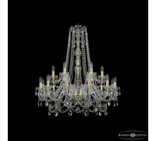 Подвесная люстра Bohemia Ivele Crystal 1411/12+6/300/h-94 G Подвесная люстра Bohemia Ivele Crystal 1411/12+6/300/h-94 G