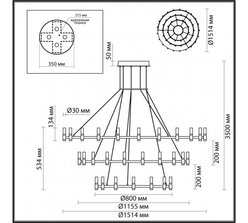 Подвесная люстра Odeon Light Candel 5009/204L Подвесная люстра Odeon Light Candel 5009/204L