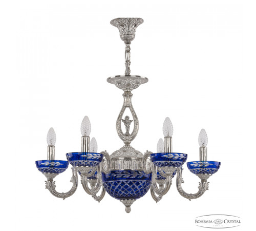 Подвесная люстра Bohemia Ivele Crystal Florence 71403P/6/175 NW P Clear-Blue/H-1J FA10S Подвесная люстра Bohemia Ivele Crystal Florence 71403P/6/175 NW P Clear-Blue/H-1J FA10S