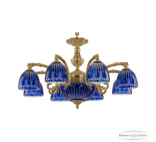 Подвесная люстра Bohemia Ivele Crystal Florence 71212P/8/210 G P1 D Clear-Blue/H-1K
