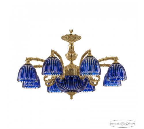 Подвесная люстра Bohemia Ivele Crystal Florence 71212P/8/210 G P1 D Clear-Blue/H-1K Подвесная люстра Bohemia Ivele Crystal Florence 71212P/8/210 G P1 D Clear-Blue/H-1K