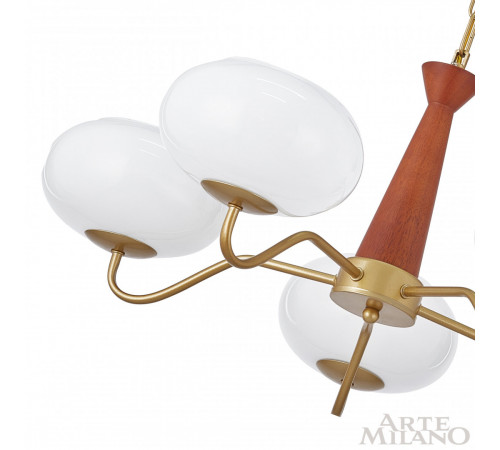 Подвесная люстра Arte Milano Napoli 310166/D680/5 BS/WD Подвесная люстра Arte Milano Napoli 310166/D680/5 BS/WD
