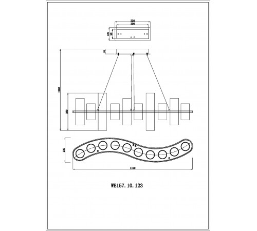 Подвесная люстра Wertmark Paula WE157.10.123 Подвесная люстра Wertmark Paula WE157.10.123
