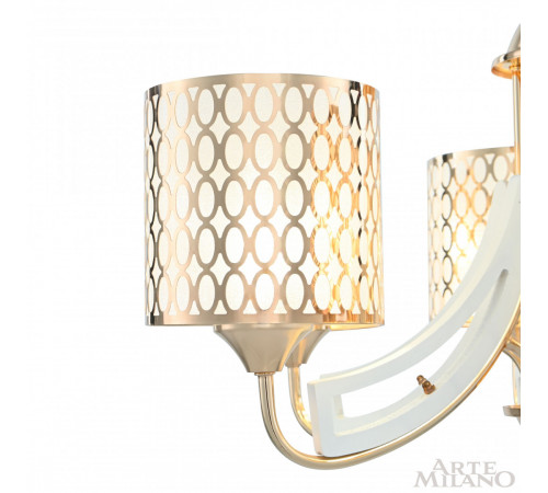 Подвесная люстра Arte Milano Florentia-3387 303387/6 Wh/Gd Подвесная люстра Arte Milano Florentia-3387 303387/6 Wh/Gd