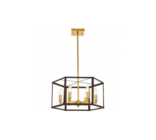 Подвесная люстра Lumina Deco Lorton LDP 1142-6 BK+MD Подвесная люстра Lumina Deco Lorton LDP 1142-6 BK+MD
