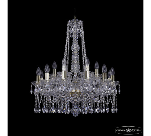 Подвесная люстра Bohemia Ivele Crystal 1413/12+6/220/h-73 G Подвесная люстра Bohemia Ivele Crystal 1413/12+6/220/h-73 G