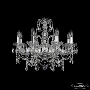 Подвесная люстра Bohemia Ivele Crystal 1411/8/195 Ni Leafs