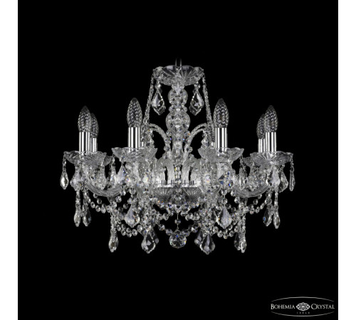 Подвесная люстра Bohemia Ivele Crystal 1411/8/195 Ni Leafs Подвесная люстра Bohemia Ivele Crystal 1411/8/195 Ni Leafs