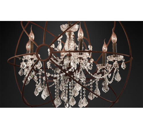 Подвесная люстра Delight Collection Foucault'S Orb 5014-D6 rusty