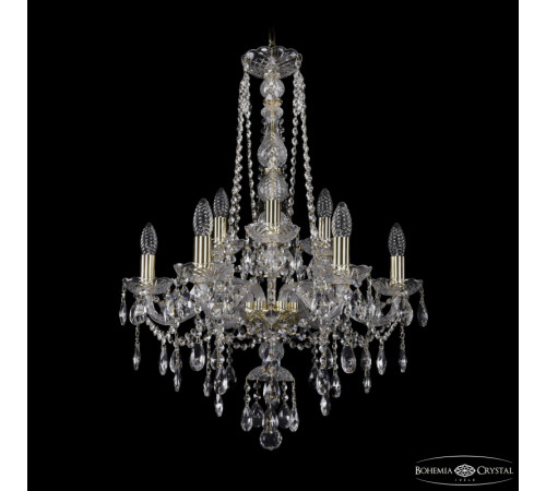 Подвесная люстра Bohemia Ivele Crystal 1415/6+3/200/h-77 G Подвесная люстра Bohemia Ivele Crystal 1415/6+3/200/h-77 G