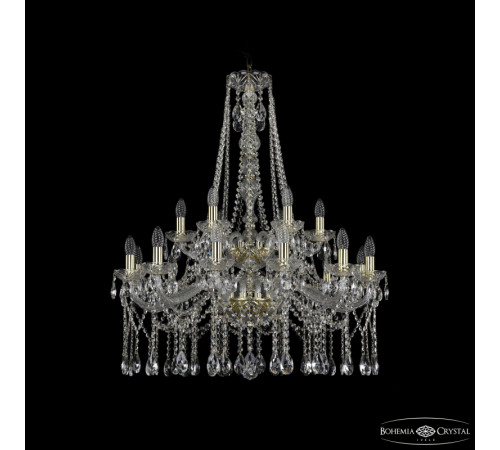 Подвесная люстра Bohemia Ivele Crystal 1413/12+6/300/h-96/2d G Подвесная люстра Bohemia Ivele Crystal 1413/12+6/300/h-96/2d G