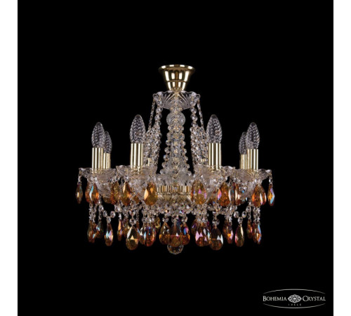 Подвесная люстра Bohemia Ivele Crystal 1413/8/165 G K711 Подвесная люстра Bohemia Ivele Crystal 1413/8/165 G K711
