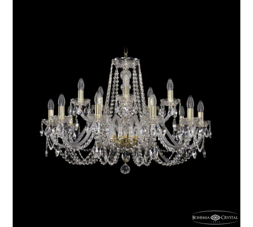 Подвесная люстра Bohemia Ivele Crystal 1402/10+5/300 G Подвесная люстра Bohemia Ivele Crystal 1402/10+5/300 G