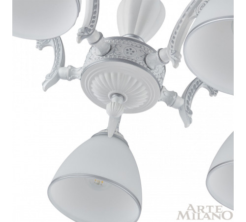 Подвесная люстра Arte Milano 340837/5 WT+SL Подвесная люстра Arte Milano 340837/5 WT+SL