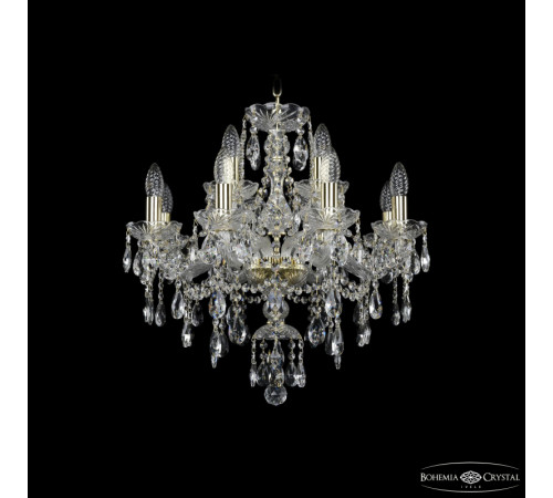 Подвесная люстра Bohemia Ivele Crystal 1415/8+4/200 G Подвесная люстра Bohemia Ivele Crystal 1415/8+4/200 G