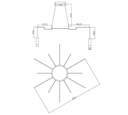 Подвесная люстра ImperiumLoft Wireflow 279381-22 Подвесная люстра ImperiumLoft Wireflow 279381-22