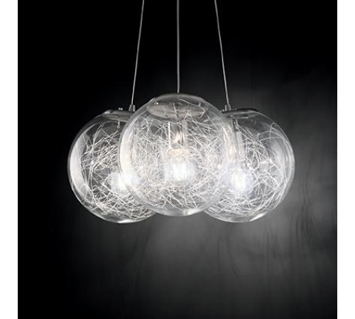 Подвесная люстра Ideal Lux Mapa Sat SP3 Nickel 176031 Подвесная люстра Ideal Lux Mapa Sat SP3 Nickel 176031