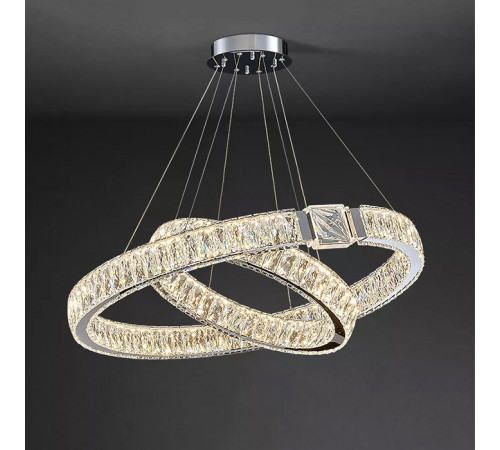 Подвесная люстра Delight Collection D8010P/2R/D800+600 silver