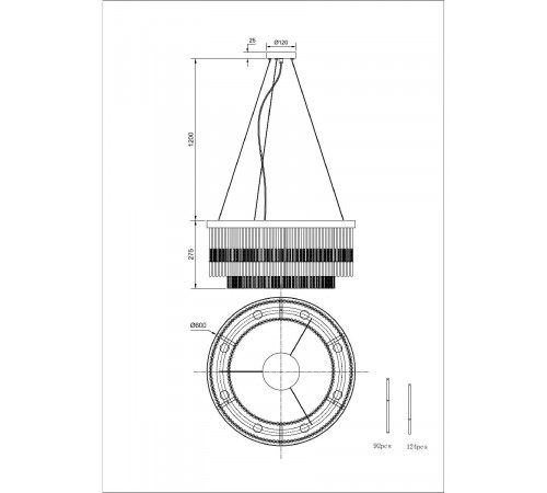 Подвесная люстра Divinare Brillante 6813/17 LM-8 Подвесная люстра Divinare Brillante 6813/17 LM-8