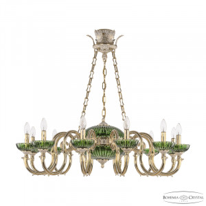 Подвесная люстра Bohemia Ivele Crystal Verona 72003P/12/300 GW P Clear-Green/H-1K Y8