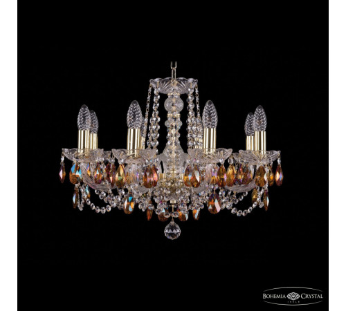 Подвесная люстра Bohemia Ivele Crystal 1402/8/195 G K711 Подвесная люстра Bohemia Ivele Crystal 1402/8/195 G K711