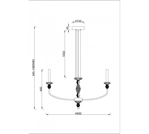 Подвесная люстра Divinare Capello 4947/01 SP-8 Подвесная люстра Divinare Capello 4947/01 SP-8