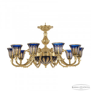 Подвесная люстра Bohemia Ivele Crystal Verona 72209P/10/250 G P2 U Amber-Blue/H-1H
