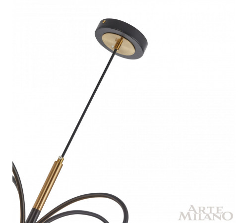 Подвесная люстра Arte Milano Neapolis 273808/4+1 BK/GD Подвесная люстра Arte Milano Neapolis 273808/4+1 BK/GD