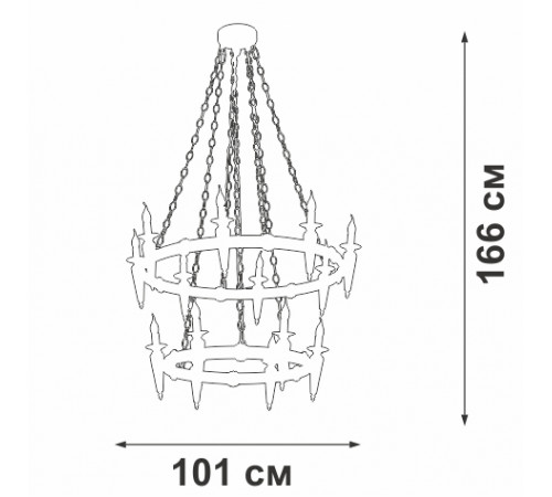 Подвесная люстра Vitaluce V1870-1/8+6 Подвесная люстра Vitaluce V1870-1/8+6