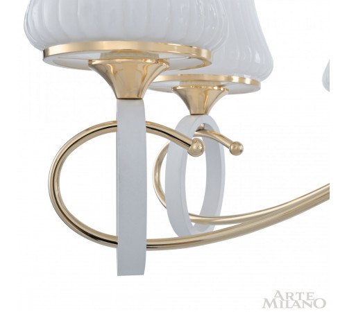 Подвесная люстра Arte Milano Florentia-2387 302387/6 Wh/Gd Подвесная люстра Arte Milano Florentia-2387 302387/6 Wh/Gd