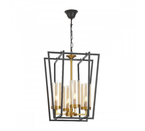 Подвесная люстра Lumina Deco Afres LDP 1246-4 BK+MD Подвесная люстра Lumina Deco Afres LDP 1246-4 BK+MD