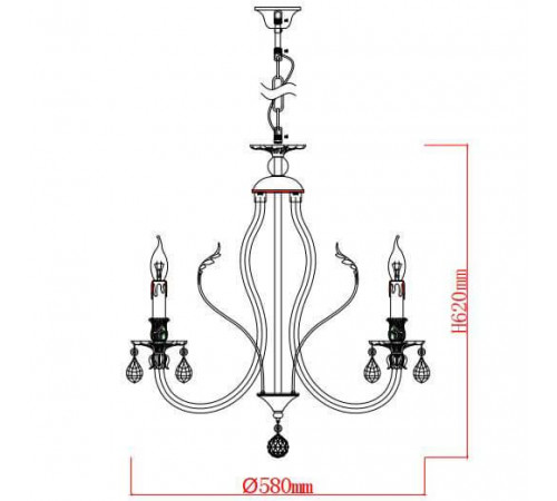 Подвесная люстра Rivoli Melanie 1020-206 Б0047907 Подвесная люстра Rivoli Melanie 1020-206 Б0047907