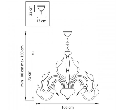 Подвесная люстра Lightstar Cigno Collo 751242 Подвесная люстра Lightstar Cigno Collo 751242