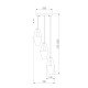 Подвесная люстра Eurosvet Prism 50236/3 янтарный a058960