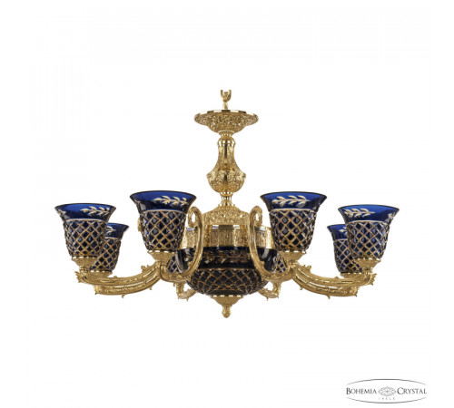 Подвесная люстра Bohemia Ivele Crystal Florence 71212P/8/210 G P2 U Amber-Blue/H-1J Подвесная люстра Bohemia Ivele Crystal Florence 71212P/8/210 G P2 U Amber-Blue/H-1J