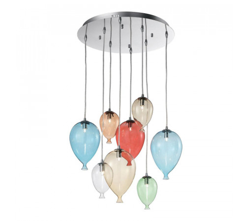 Подвесная люстра Ideal Lux Clown SP8 Color 100944 Подвесная люстра Ideal Lux Clown SP8 Color 100944