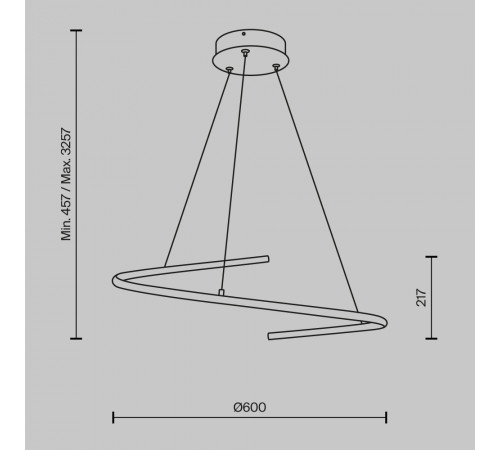 Подвесная люстра Maytoni Curve MOD242PL-L33BK