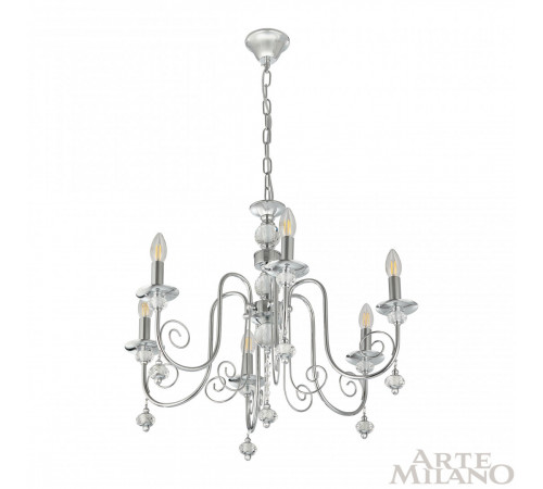 Подвесная люстра Arte Milano 346109/6 CR Подвесная люстра Arte Milano 346109/6 CR