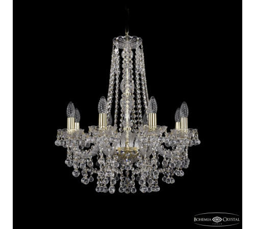 Подвесная люстра Bohemia Ivele Crystal 1409/8/195/h-63 G Подвесная люстра Bohemia Ivele Crystal 1409/8/195/h-63 G